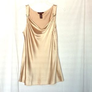 WHBM Stretch Silk strap blouse in Medium